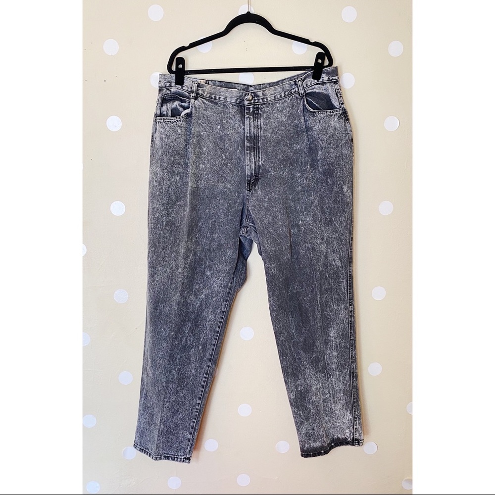 Vintage High Rise Trouser Jean Gray Acid Wash